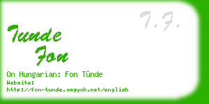 tunde fon business card